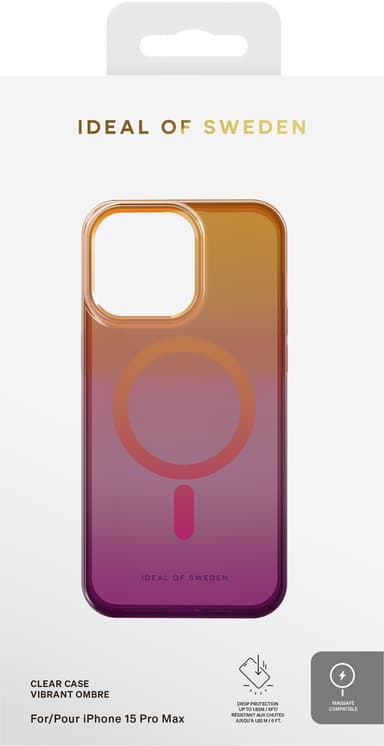 iDeal of Sweden MagSafe Clear fodral för iPhone 15PM (Vibrant Ombre)