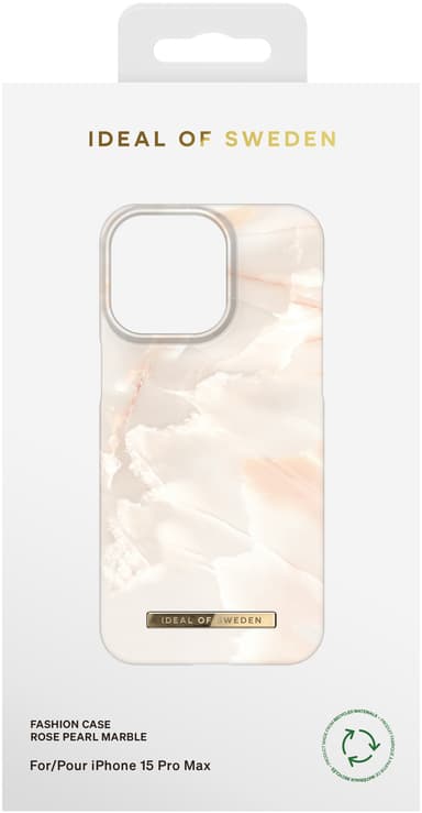iDeal of Sweden Fashion fodral för iPhone 15PM (Rose Pearl Marble)