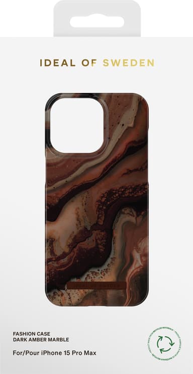 iDeal of Sweden Fashion fodral för iPhone 15PM (Dark Amber Marble)