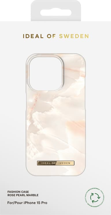 iDeal of Sweden Fashion fodral för iPhone 15PR (Rose Pearl Marble)