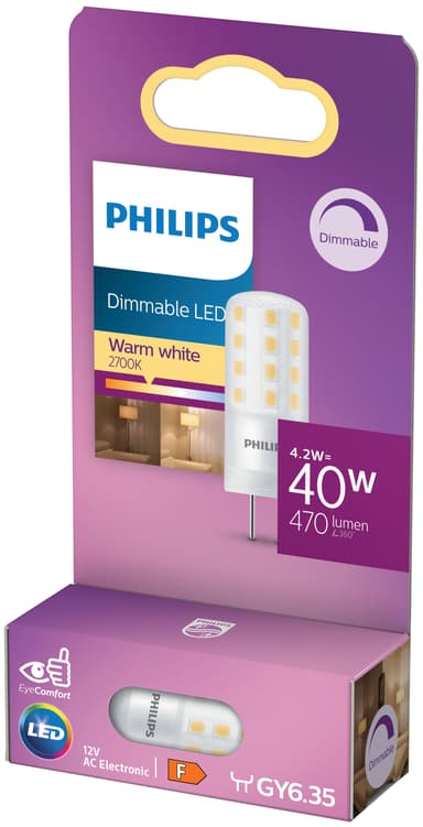 Philips Classic LED-lampa 4.2W GY6.35