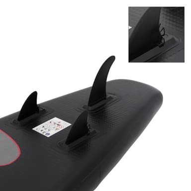Uppblåsbar Stand Up Paddle Board Makani 320x82x15 cm Svart Röd PVC