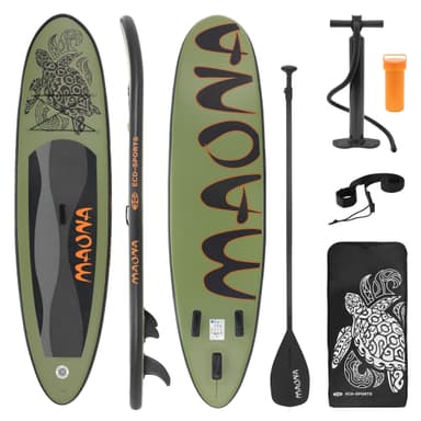 Surfbräda Stand Up Paddle SUP Board Maona Paddelboard aufblasbar Olive 308cm