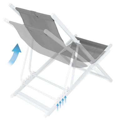 Set med 2 däckstolar Strandstol Solstol Solstol Trädgårdsstol Fällbar stol