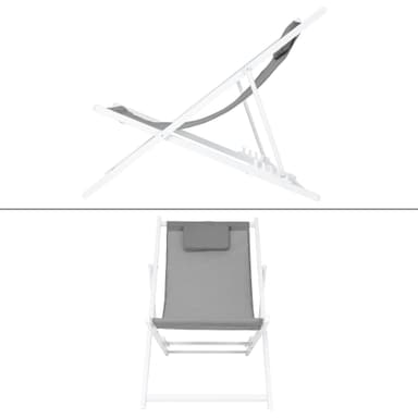 Set med 2 däckstolar Strandstol Solstol Solstol Trädgårdsstol Fällbar stol