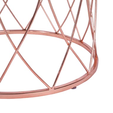 WOMO-DESIGN design sidobordssats om 2 Ø40 / Ø45 cm i koppar, vardagsrumsbord med