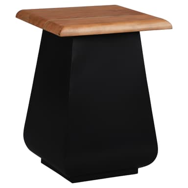 Sidobord 30x45x30 cm natur/svart akaciaträ och metall WOMO-Design