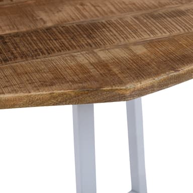 WOMO-DESIGN sidobord Uppsättning av 2 73x56 / 56x48cm, naturliga och vita, unik,
