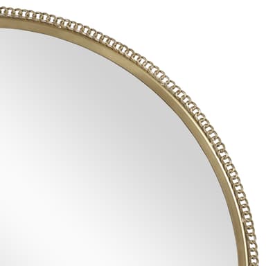 WOMO-DESIGN Dekorativ väggspegel Medellin Ø 80 cm av glas, metallram i guld,