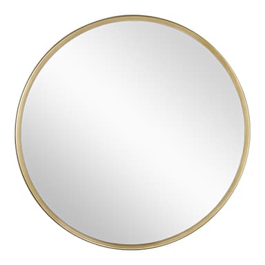 WOMO-DESIGN Dekorativ väggspegel Cali Ø 60 cm i glas, metallram i guld, rund