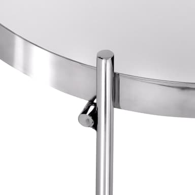 WOMO-DESIGN design sidobord Ø43x45 cm i silver av metall och glas,