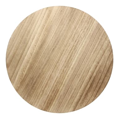 ECD Germany sidobord runt Ø 40 cm med ben av furu naturligt, svart för