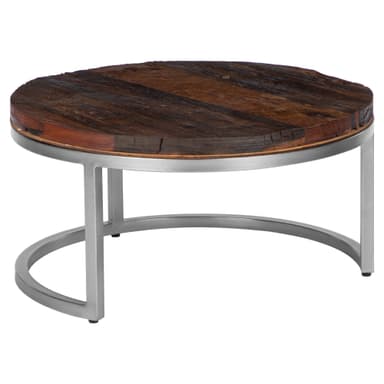 WOMO-DESIGN Round Coffee Table Set med två Surabaya, Ø 70x35 cm, 56x29 cm Ø,