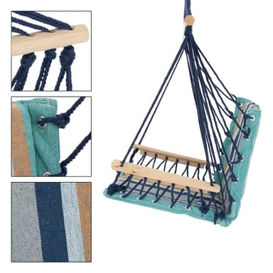 ECD-Germany Design hängande stol extremt bekväm 6cm tjock sittdyna gjord av