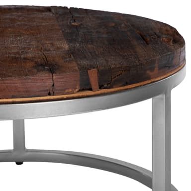 WOMO-DESIGN Round Coffee Table Set med två Surabaya, Ø 70x35 cm, 56x29 cm Ø,