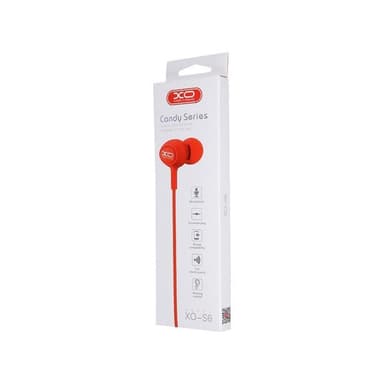 XO S6 - Trådade Hörlurar, In-Ear, Röd