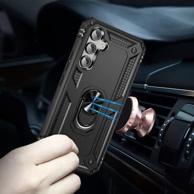 För Samsung Galaxy A54 5G Hybrid skal Finger Ring Metall Plåt