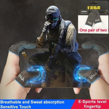 IMAK 1 par Finger Sleeve Känslig Svettsäker Gaming Finger Cover