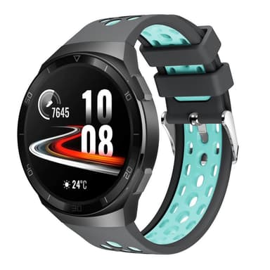 Dubbelfärg mjuk silikonarmband för Huawei Watch GT 2e - grå/grön