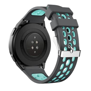 Dubbelfärg mjuk silikonarmband för Huawei Watch GT 2e - grå/grön