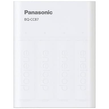Panasonic BQ-CC87 +4x eneloop AA Batteriladdare NiMH
