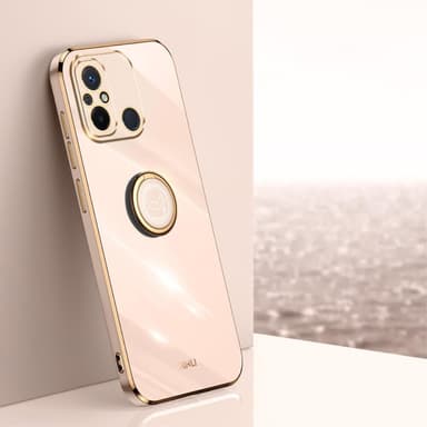 För Xiaomi Redmi 12C skal Finger Ring TPU - Rosa