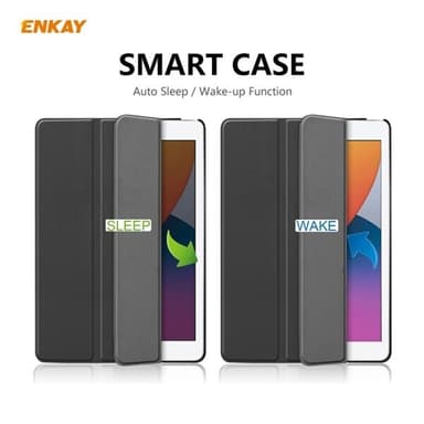 Enkay TriFold Skyddsfodral till iPad 10.2 2021 / 2020 / 2019 Svart