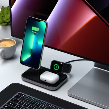 Satechi Magnetic 3-i-1 trådlöst laddningsställ