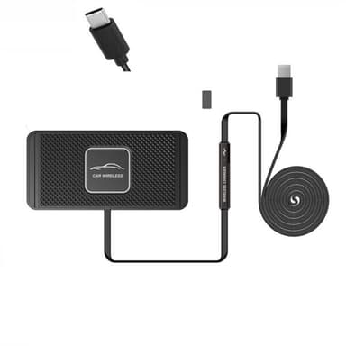 Anti-Slip Matta med trådlös laddning 15W USB-C kabel