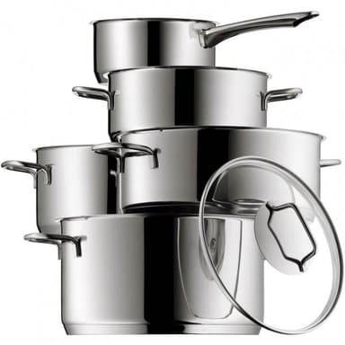 WMF Kastrullset Astoria, 5st kastruller inklusive glaslock