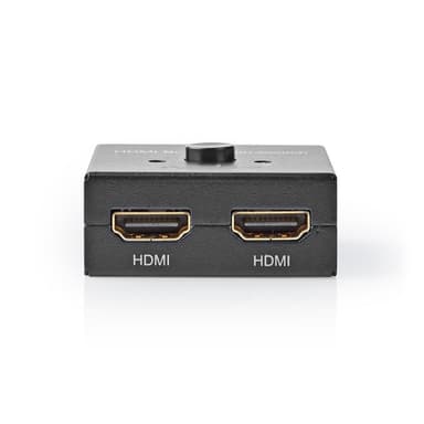 Nedis HDMI ™ Switch | 3-Port port(s) | 1x HDMI™ Ingång / 2x HDMI™ Ingång | 1x HDMI™ utgång / 2x HDMI™ utgång | 4K@60Hz | 6 Gbps | Metall | Antracit