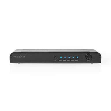 Nedis HDMI ™ Switch | 5-Port port(s) | 5x HDMI™ Ingång | 1x HDMI™ utgång | 4K@60Hz | 18 Gbps | Fjärrstyrd | Metall | Antracit