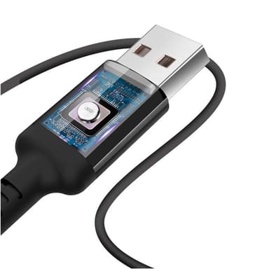XO NB108 - Lightningkabel (2,1A) med Blinkande RGB-Ljus, 1m