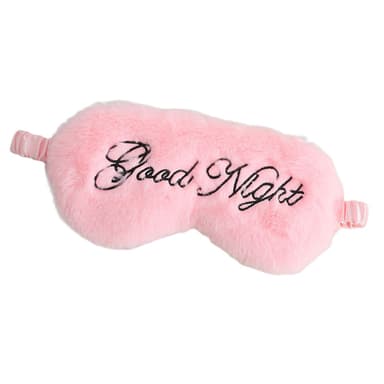 Plysch broderat brev Sömnmask Ögonmask Resa tupplur Nattsömn Rosa
