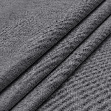 Vändbara linne mörkläggningsgardiner 2-pack Mörkgrå 100 x 130 cm