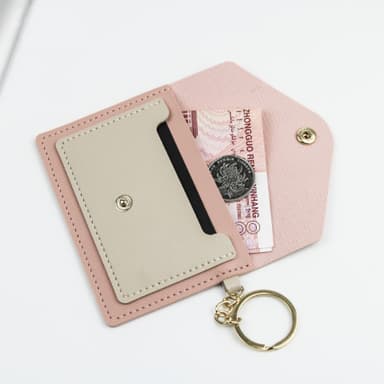 Plånbok för kuvertkorthållare Rosa