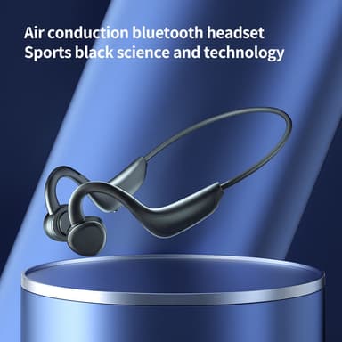 Bluetooth 5.2 sporthörlurar med bygel/band Svart