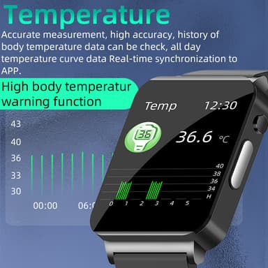 INF Smartklocka med EKG, puls, blodsyre, sömnmonitor Silver