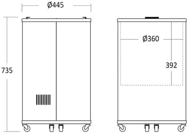 Scancool Partycooler rund kylbox TK42BE (svart)