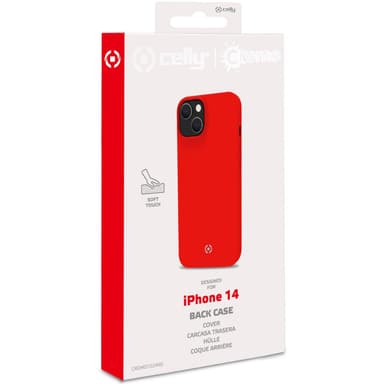 Celly Cromo Soft rubber case iPhone 14 Röd