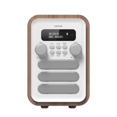 Denver FM/DAB+ Radio Bluetooth Trä/Vit