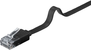 Goobay CAT 6 platt patchkabel, U/UTP, svart