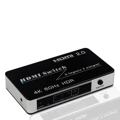 HDMI Switch 3 in 1 Out 4K / 2K   60Hz Svart