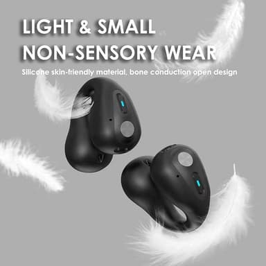 Trådlösa open-ear hörlurar Bluetooth 5.3 Svart