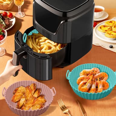 Air Fryer silikonskål Turkos 3.6-7.2 l