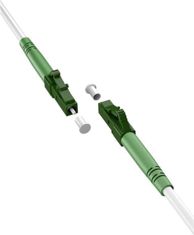 Fiberoptisk kabel (FTTH), Singlemode (OS2) White, vit (Simplex), 2 m