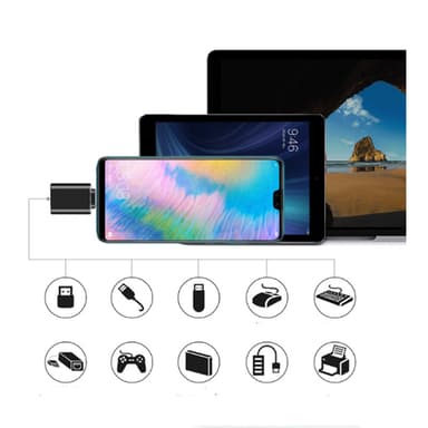 USB-C till USB 3.1-adapter Svart
