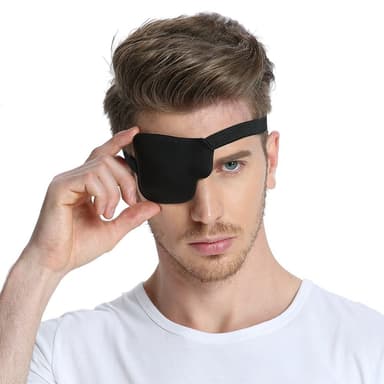 3D ögonmask för höger öga med justerbart spänne Svart