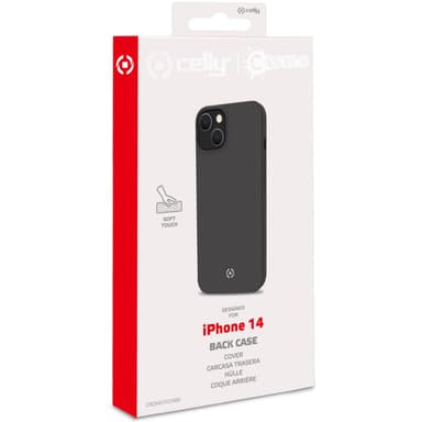 Celly Cromo Soft rubber case iPhone 14 Svart