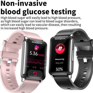 INF Smartklocka med EKG, puls, blodsyre, blodsocker Rosa